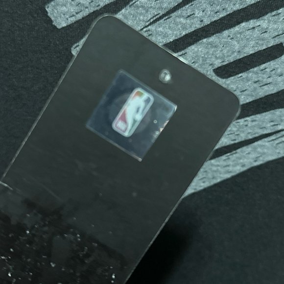 NWOT NBA Basketball T Shirt With NBA Logo All Over Design On Both Sides Size 1X - Picture 8 of 13